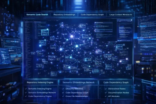 AI analyzing entire software repository using embeddings semantic indexing and codebase intelligence Repository Indexing & Embeddings