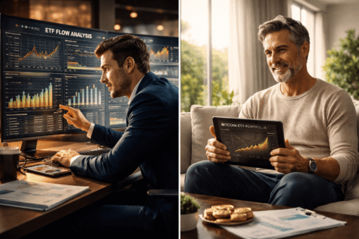 Bitcoin ETF Strategy 2026 comparing flow strategy vs buy and hold investing