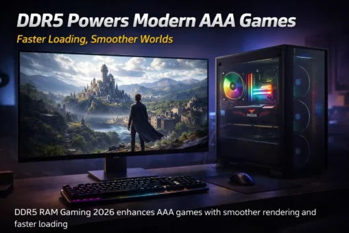 DDR5 RAM Gaming 2026: 7 Proven Reasons to Upgrade DDR5 RAM Gaming 2026 improves AAA gaming performance and loading speed