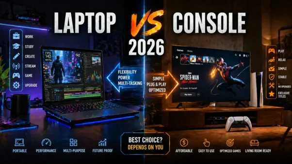 Gaming Laptop 2026 vs console comparison performance and flexibility
