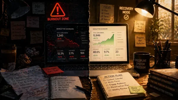 Indie Games Success 2026 showing newsletter mistakes and failure risks