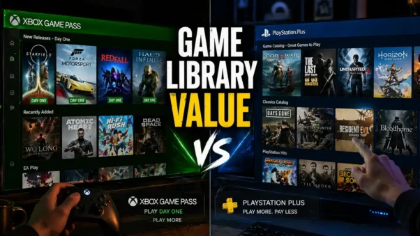 Xbox Game Pass vs PS Plus game library value and content comparison