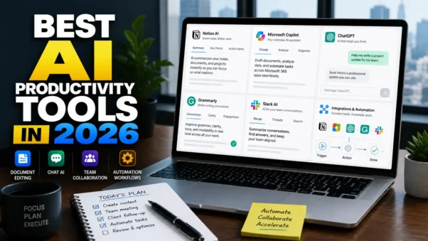 Best AI Productivity Tools in 2026 including Notion AI and Microsoft Copilot