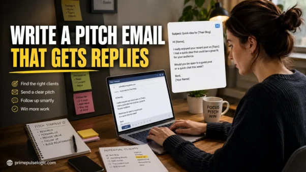 How to Start Freelance Writing with a strong pitch email, client outreach, and cold pitching